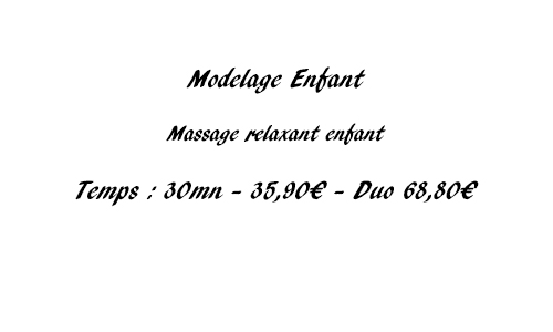 Modelage Enfant