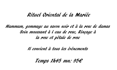 Rituel Oriental de la Mariée